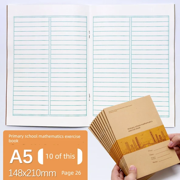 İlkokul A5 Matematik Alıştırma Defteri - 10 Adet