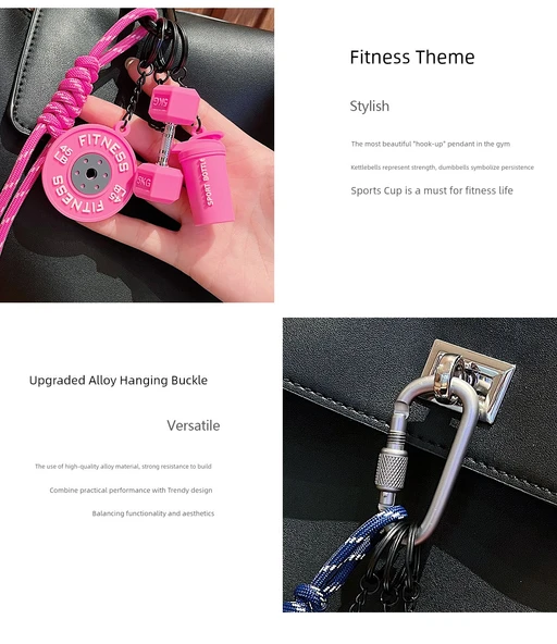 Fitness Dambıl Anahtarlık - Sarı - 9