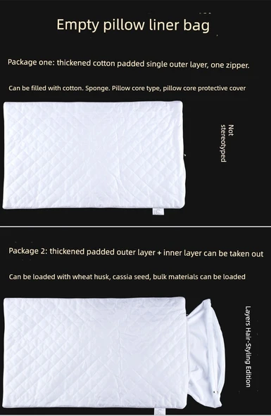 Çıkarılabilir Pamuk Yastık Kılıfı - 48*74 [Tek Katmanlı] Yastık Koruyucu Kılıf - Resim 8