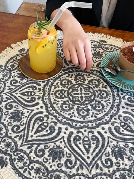 Bohem Tarzı Masa Örtüsü - Brandon - 120cm Çap - Resim 5