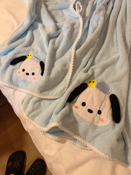 Sevimli Köpek Desenli Banyo Eteği + Saç Bonesi 2'li Set - 4