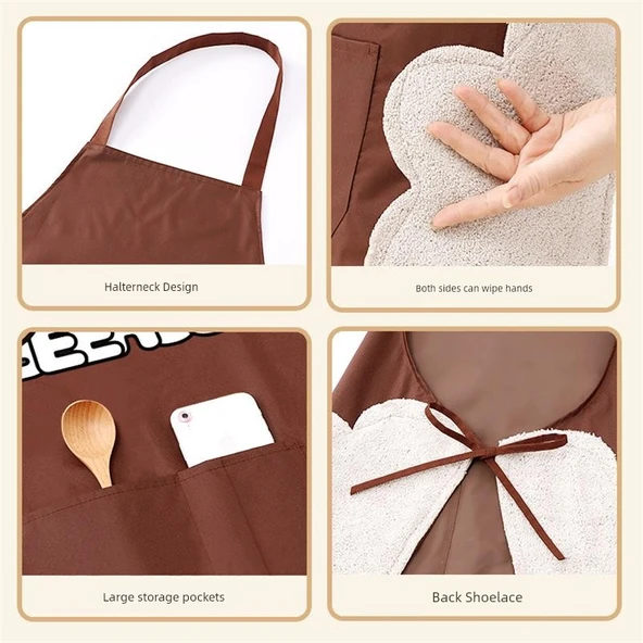 Su Geçirmez Ayarlanabilir Önlük - Mickey Yeşil El Silmeli - Resim 3