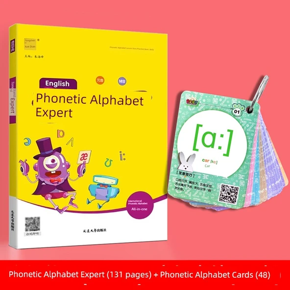 İngilizce Fonetik Alfabe Öğrenme Kartları - Fonetik Alfabe Kartı (Orta Boy) + Fonetik Alfabe Uzmanı