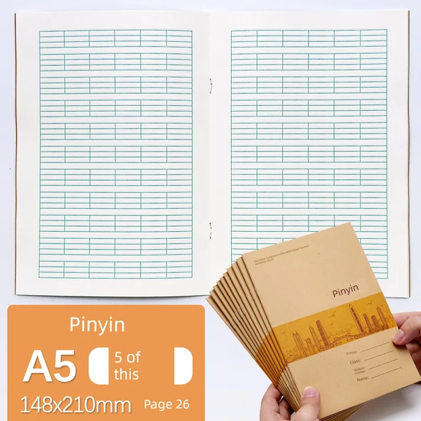 İlkokul A5 Pinyin Defteri - 5 Adet