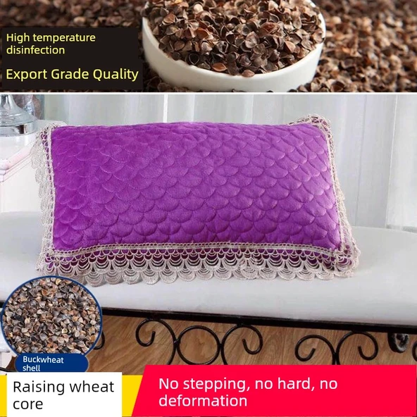 Güzellik Salonu Yatak Yastığı - Dantelli Kare - Yeşil Pamuk Dolgulu - Resim 5