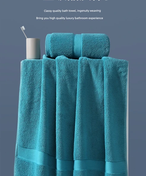 Tavus Kuşu 3'lü Set-Santorini (1 Banyo Havlusu + 2 Havlu) - 11