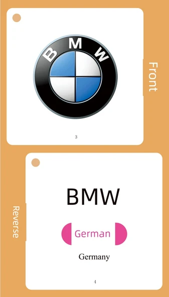 Çocuklar İçin Erken Eğitim Kartları - Araba Logosu Kartı +8 Araba Sticker Kitabı - 9