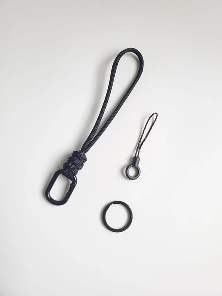 Paraşüt İpi Örgü Anahtarlık - 16cm +2 Aksesuar