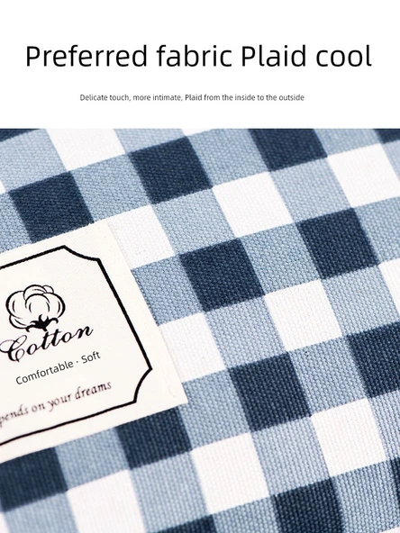 Karabuğday Kabuğu Yastık - Kahve Ekose Orta Boy - Resim 4