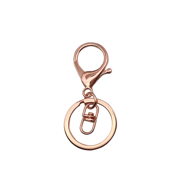 DIY Anahtarlık Yapım Seti - 2 Adet Rose Gold Istakoz Toka + Sekiz Toka