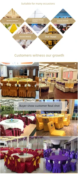 Otel Restoran Sandalye Kılıfı - Bordo Gook Etek - 6