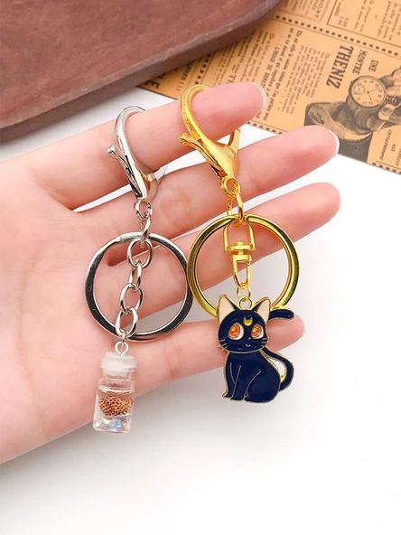 DIY Anahtarlık Yapım Seti - 2 Adet Rose Gold Istakoz Toka + 4 Parçalı Zincir - 5