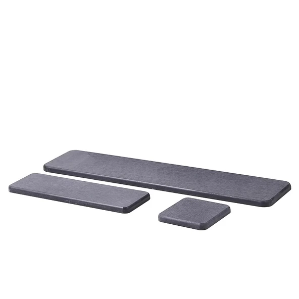 Diyatomit Emici Paspas - 30x10cm Çizgili Desenli Koyu Gri - 6