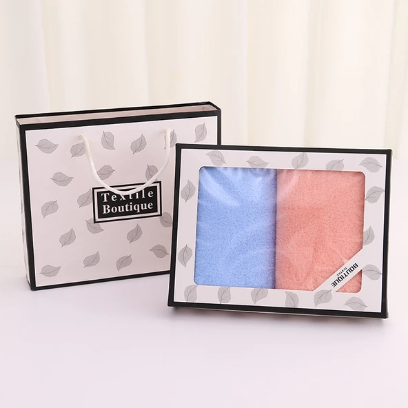 Mercan Polar Havlu Seti - Açık Kahverengi (Turuncu Kutu) 1 Banyo + 2 Yüz Havlusu [Kalınlaştırılmış] - 8