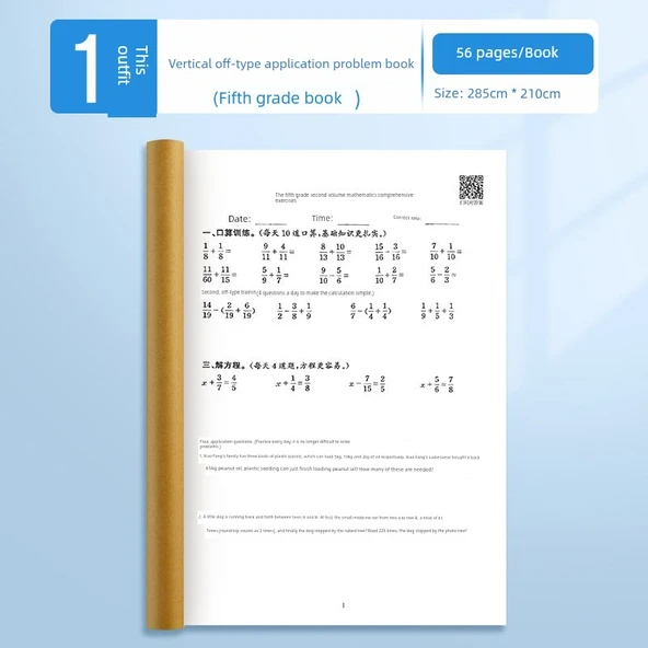 İlkokul 5. Sınıf 2. Dönem Sayma Kitabı (28 Yaprak, 56 Sayfa)