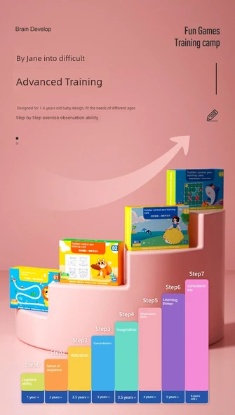 Çocuklar için Kalem Kontrolü Alıştırma Kitabı - Kalem Kontrolü Eğitimi (2+ Yaş) - Resim 8