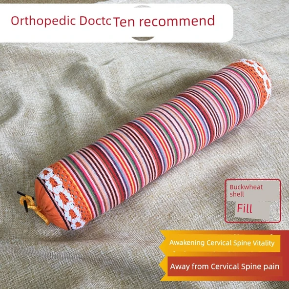 Turuncu Kabuklu Silindir Boyun Yastığı - 7-8cm