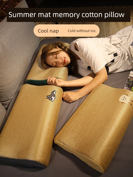 Yazlık Uyku Pedi Yastık - Yazlık Mat Dalga Yastık J Dinozor 50x30cm - Resim 2