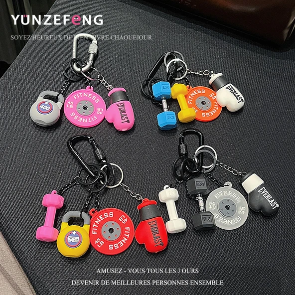 Halter Spor Anahtarlık Kolye - Eldiven Tozu/Barfiks Tozu/Dambıl Gri - 2