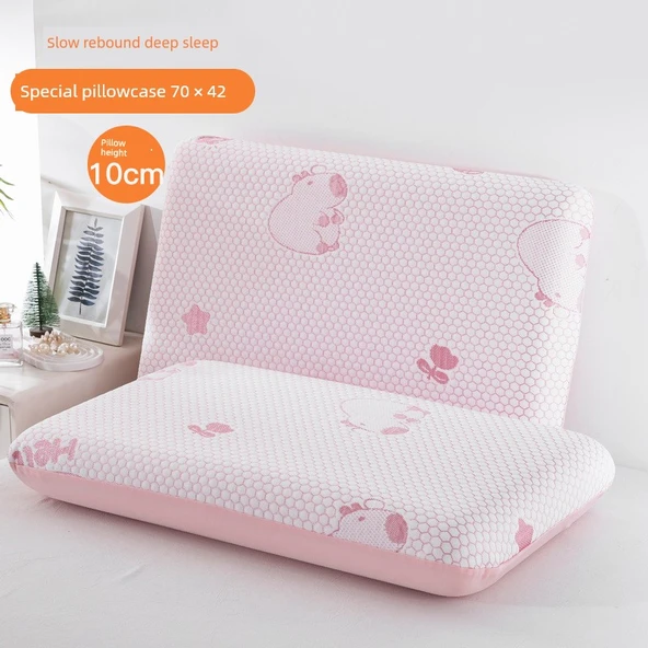 Buz İpek Jakarlı Yastık Kılıfı 70x42x10cm - Pudra