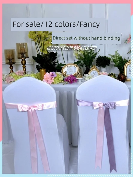 Elastik Sandalye Örtüsü Fiyonk Düğün Dekorasyon Kurdelesi - Tiffany-2 - 4.5 TL Yeni Satış - 2
