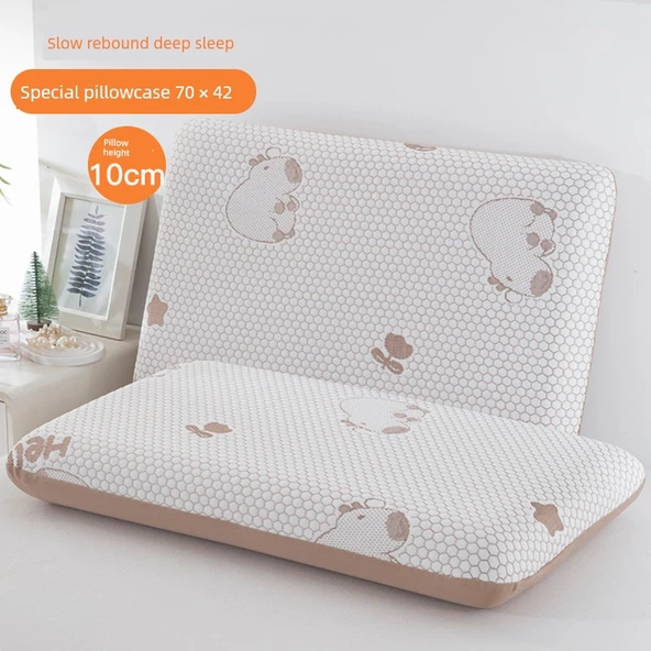 Buz İpek Jakarlı Yastık Kılıfı 70x42x10cm - Camel