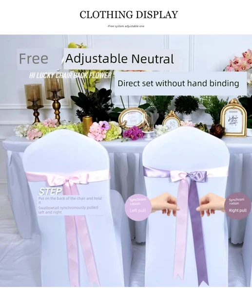 Elastik Sandalye Örtüsü Fiyonk Düğün Dekorasyon Kurdelesi - Tiffany-2 - 4.5 TL Yeni Satış - 11
