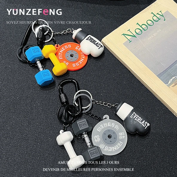 Halter Spor Anahtarlık Kolye - Eldiven Tozu/Barfiks Tozu/Dambıl Gri - 3