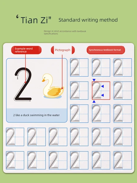 Çocuklar İçin Erken Öğrenim Resimli Kitap - Sayılar + Pinyin + Çizim - 5
