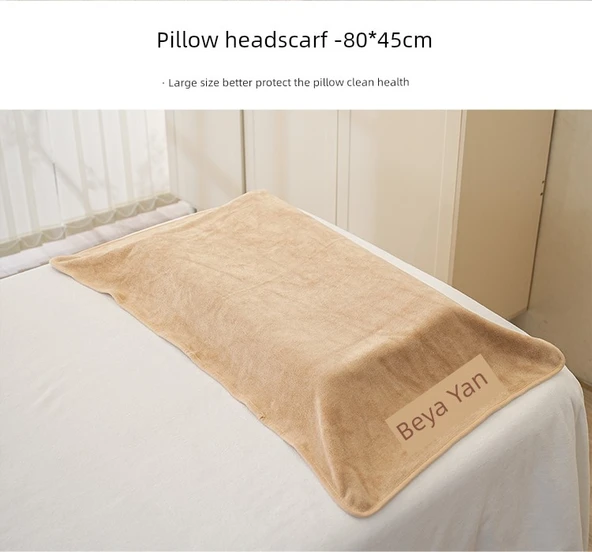 Güzellik Salonu Havlu Seti - Drapeli Yatak Örtüsü 250x150cm - Beyaz - Resim 11