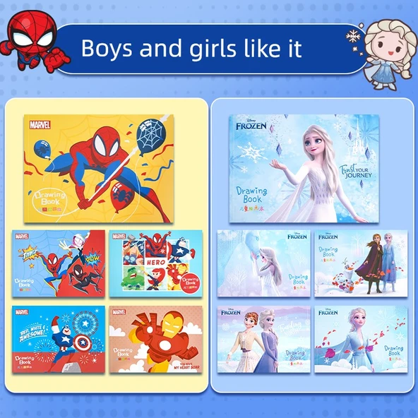 Disney Prenses Çocuk Çizim Kitabı - Resimli Kitap * 5 + Boyama Kitabı * 5 [Marvel] - 5