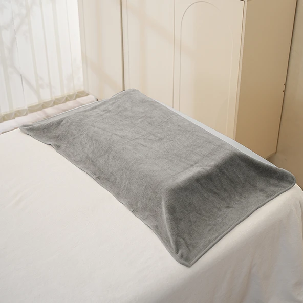 Güzellik Salonu Havlu Seti - Yastık Türbanı 80x45cm - Gri