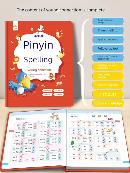 Çocuklar için Pinyin Öğrenme ve Okuma Makinesi - Pinyin + Gençlik Sesli Kitabı - 2