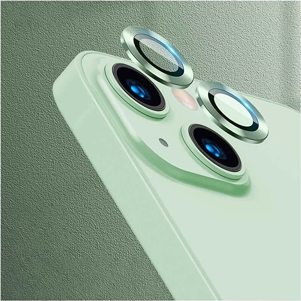 Adaman iPhone 12 Uyumlu Kamera Mercek Lens Için Koruyucu YEŞİL