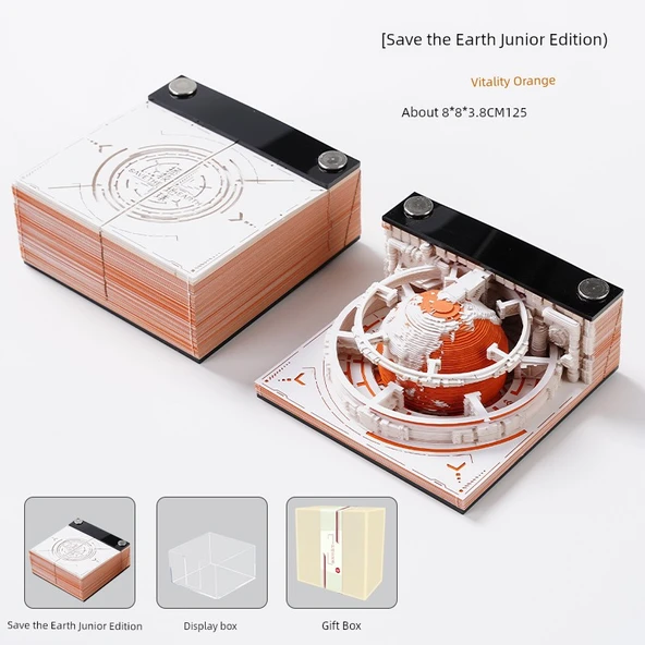 2025 3D Kağıt Oyma Takvim - Amiral Gemi Kırmızı (2025 Takvimli) ve Kutulu - Resim 11