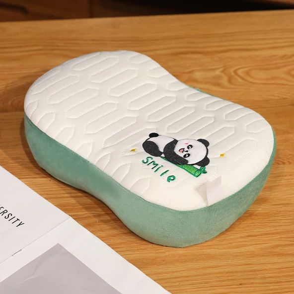Hafızalı Köpük Boyun Yastığı - Beyaz Panda (30x20cm)