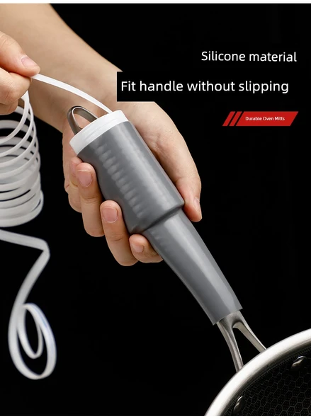 Silikon Tencere Sapı Kılıfı - Büyük Boy - 1 Adet Yanmaz Kapak - Resim 9