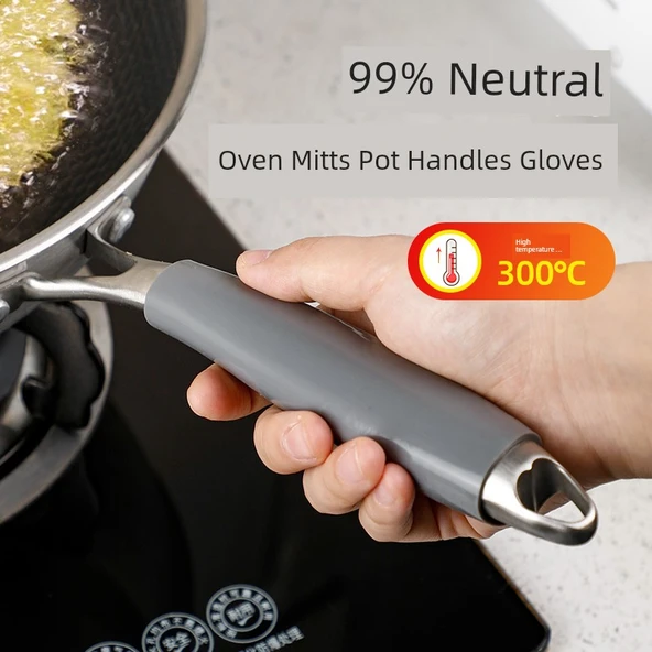 Silikon Tencere Sapı Kılıfı - Büyük Boy - 1 Adet Yanmaz Kapak - Resim 2