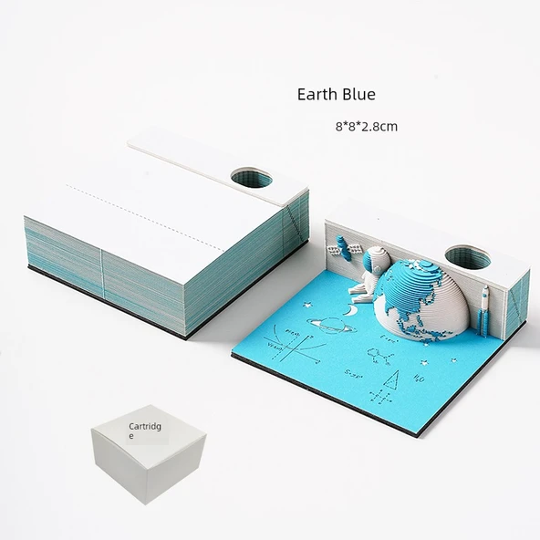 2025 3D Kağıt Oyma Takvim - Amiral Gemi Kırmızı (2025 Takvimli) ve Kutulu - Resim 2