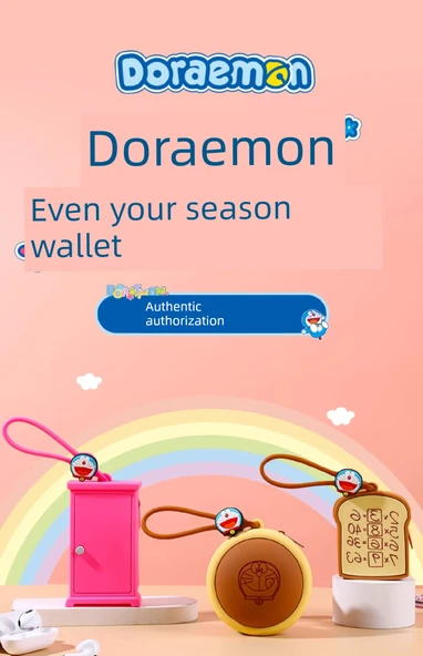 Doraemon Silikon Bozuk Para Cüzdanı - Haki - 10