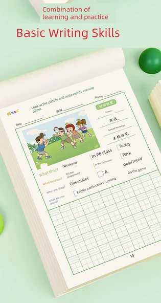 Resimli Hat Pratik Kağıdı 1. Sınıf [0718 Boş + 0730 Kelimeli] Her Birinden - Resim 11