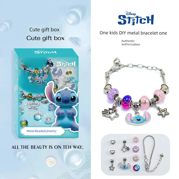 Stitch Romantik Kalp Alaşım Bileklik LAS1