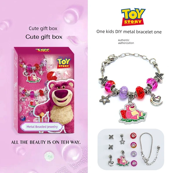 Çilek Ayı Romantik Kalp Alaşım Bileklik TS2
