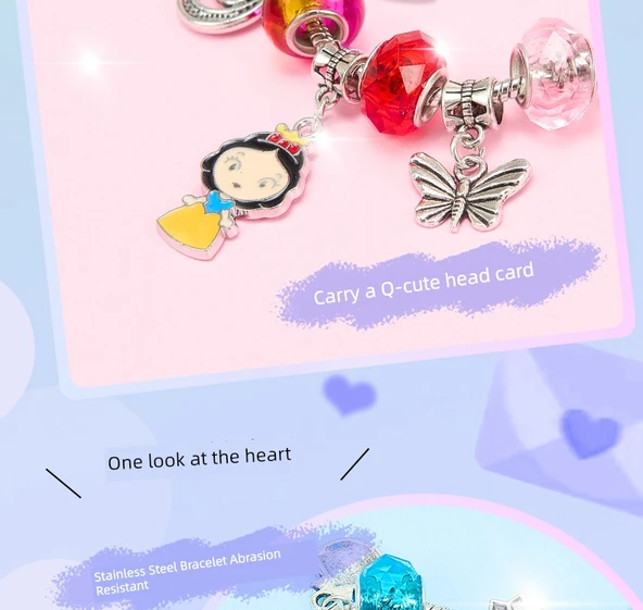 Stitch Romantik Kalp Alaşım Bileklik LAS1 - 11
