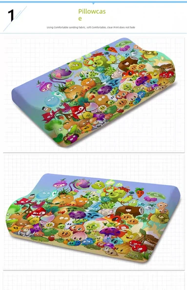 Çocuk Karikatür Plants Vs Zombies Hafızalı Köpük Yastık - Figür 1, 6-8cm - 10
