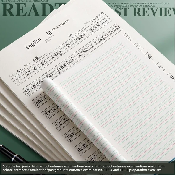 İngilizce Yazma Alıştırma Kağıdı - [Temel + Üst Seviye] Toplam 100 Yaprak 2 Kitap - 3