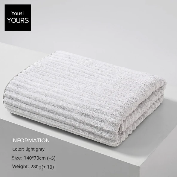 Açık Gri Antibakteriyel Banyo Havlusu - 140x70 (7A)