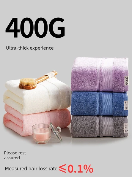 Lüks Pamuklu Banyo Havlusu Seti - Londra Gri (1 Banyo Havlusu + 2 Havlu) - 6