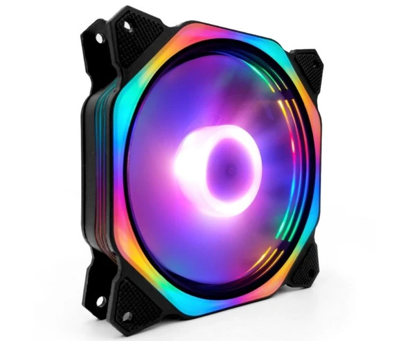 Concord C-894 RGB Gökkuşağı Renkli 12cm Soğutucu PC Kasa Fanı