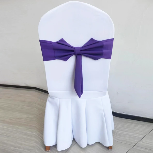 Koyu Mor Sandalye Kurdelesi - 42x20cm - Hava Katmanlı